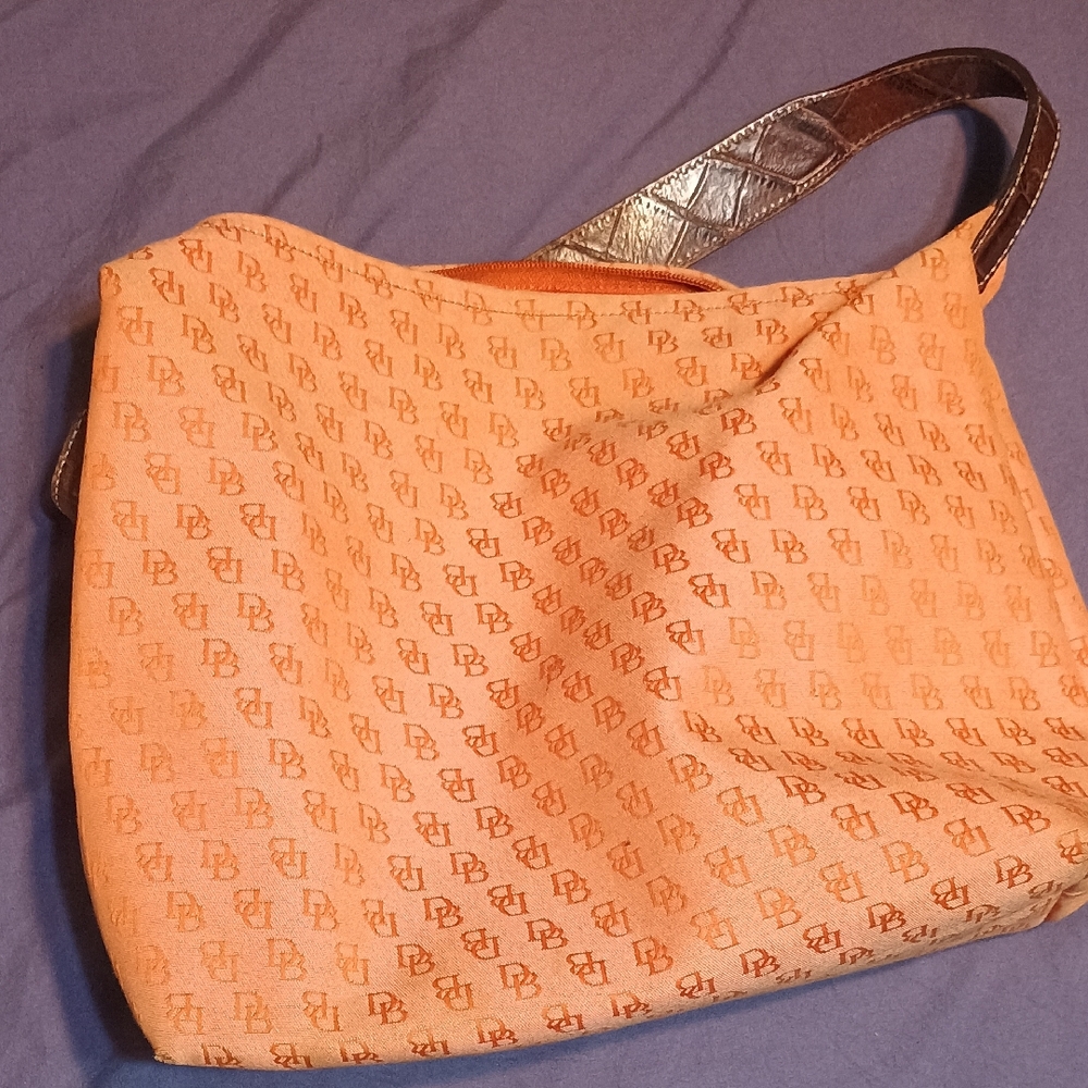 Dooney & Bourke Tan and Brown Shoulder Bag